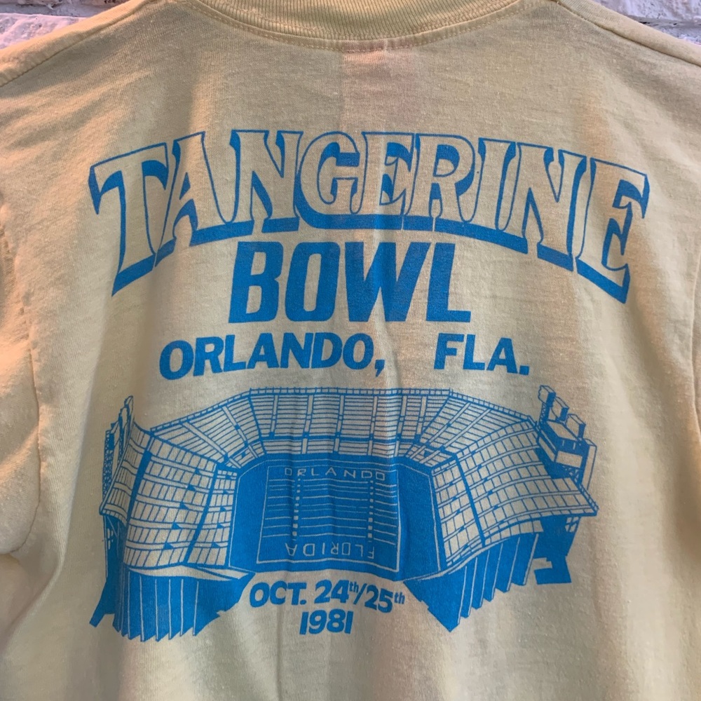 Rare 1981 Rolling Stones CRISiS TEAM Tangerine Bowl single stitch tee shirt - Picture 3 of 5